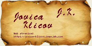 Jovica Klicov vizit kartica